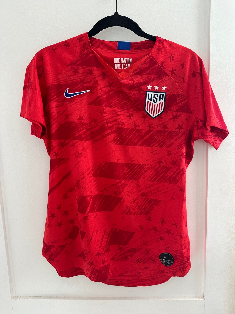 Nike Red USA Soccer Jersey with Crest